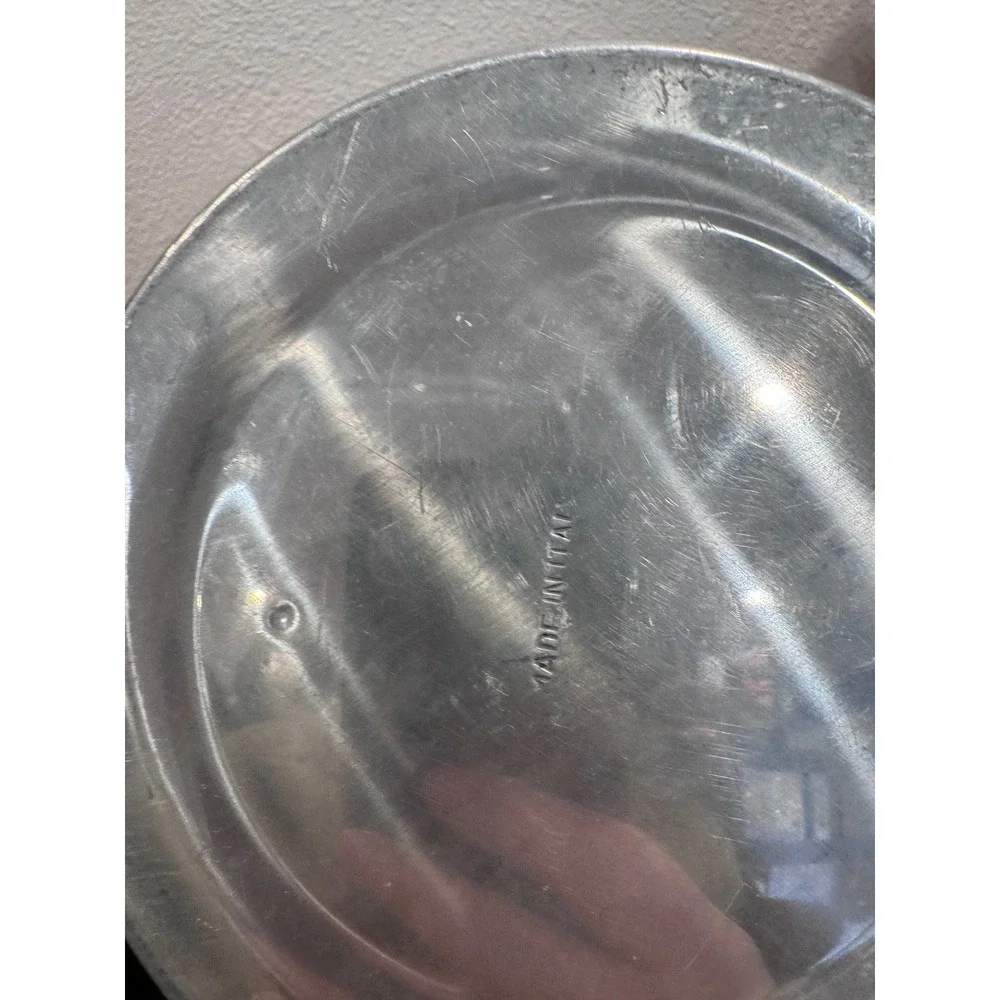 Vintage Hammered Aluminum Ice Bucket w Lid Made in Italy‎ Missing Handle MCM